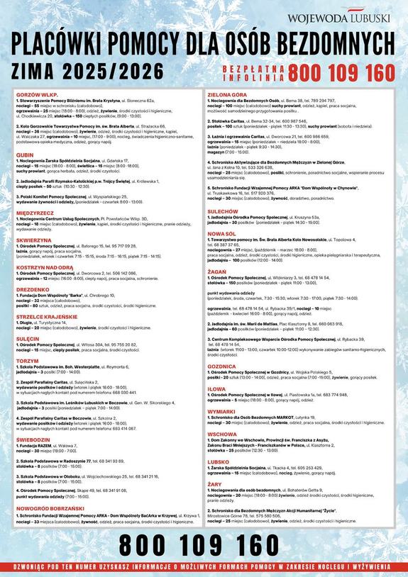 Temperatury coraz niższe, nie bądźmy obojętni na los drugiego człowieka